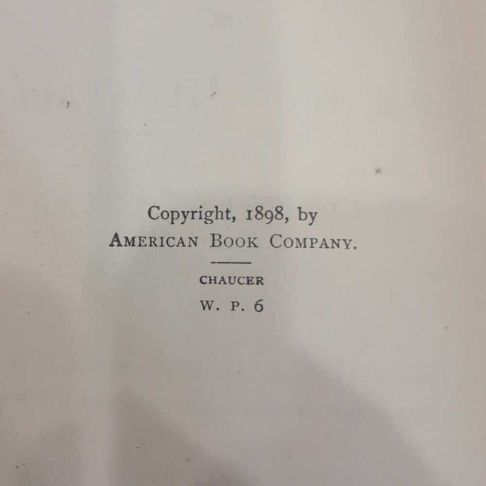 1898 Eclectic English Classics Geoffrey Chaucer The‎ Prologue The Knightes Tale - Picture 4 of 4